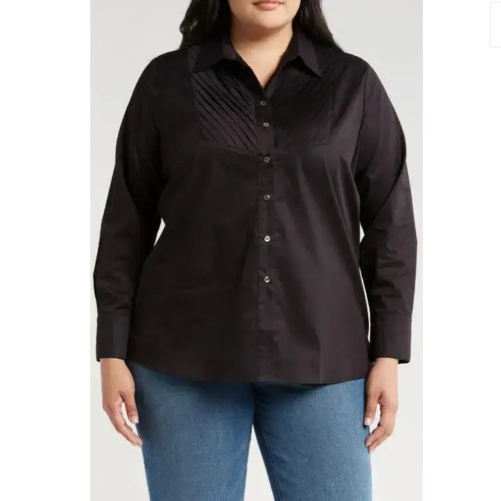 HARSHMAN Anthropologie Kaliyah Blouse Whimsgoth Career 1X Cotton Whimsgoth Party